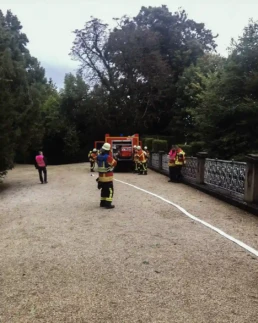 feuerwehr auf schloss baldern