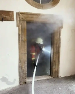 feuerwehr auf schloss baldern